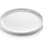 25 cm Mimoza Beyaz Yuvarlak Servis