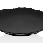 32 cm Mat Siyah Yuvarlak Tabak