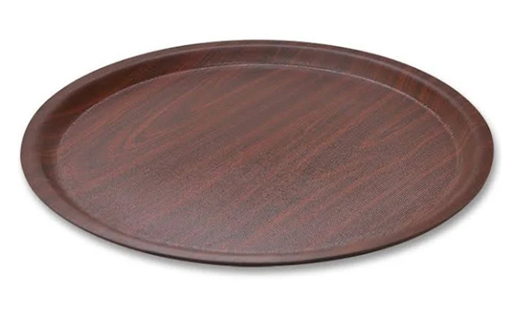 yuvarlak-duz-yuzey-022-3.jpg 38 cm Kaymaz Yüzey Kraft Tepsi - Görsel 1